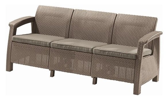 Диван Keter Corfu Love Seat Max, 182 x 70 x 79 см, капучино - фотография № 1