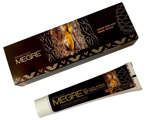Зубная паста MEGRE с эфирным маслом сибирского кедра, 60 мл.