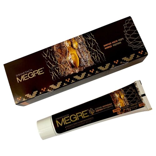 Купить Зубная паста MEGRE с эфирным маслом сибирского кедра, 60 мл., Мегре