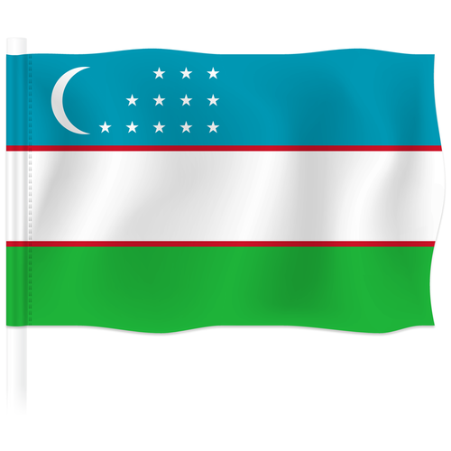 Флаг Узбекистана / 90x135 см.