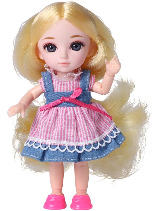Кукла шарнирная Funky Toys Малышка Лили, блондинка, с собачкой, 16 см (FT72005)удалить ПО задаче