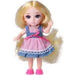 Кукла шарнирная Funky Toys Малышка Лили, блондинка, с собачкой, 16 см (FT72005) - изображение