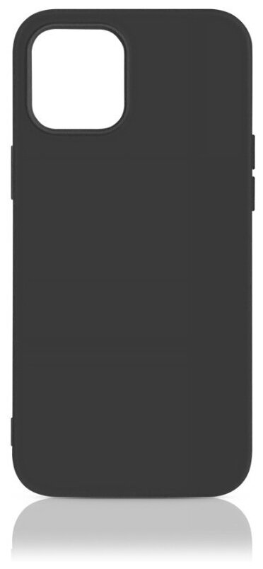Чехол DF для iPhone 12 Pro Max с микрофиброй Silicone Black iOriginal-06 - фото №2