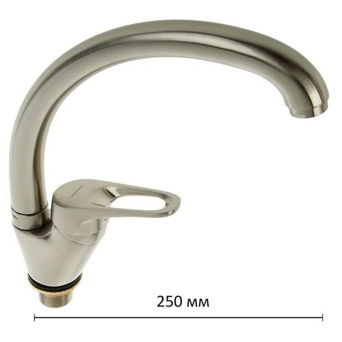 Cмеситель для кухни Accoona A4050A, однорычажный, с гайкой, латунь, сатин