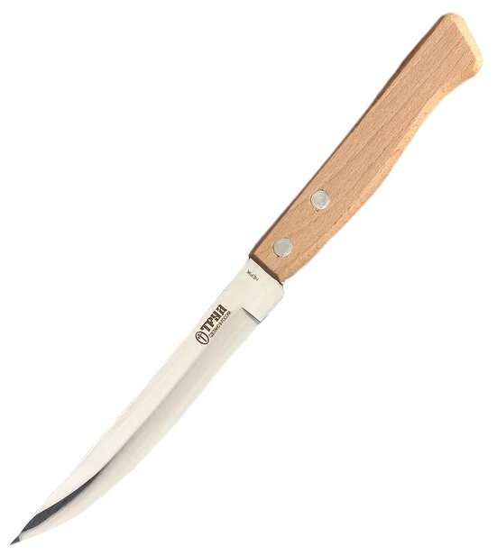 Нож кухонный Ретро для овощей, с деревянной ручкой, лезвие 11,5 см - фотография № 1