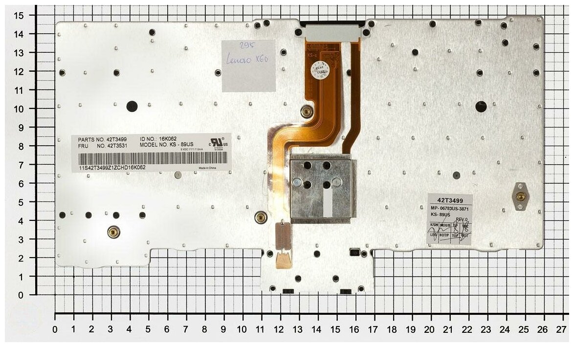 Клавиатура для ноутбука Lenovo 42T3467 русская черная с указателем