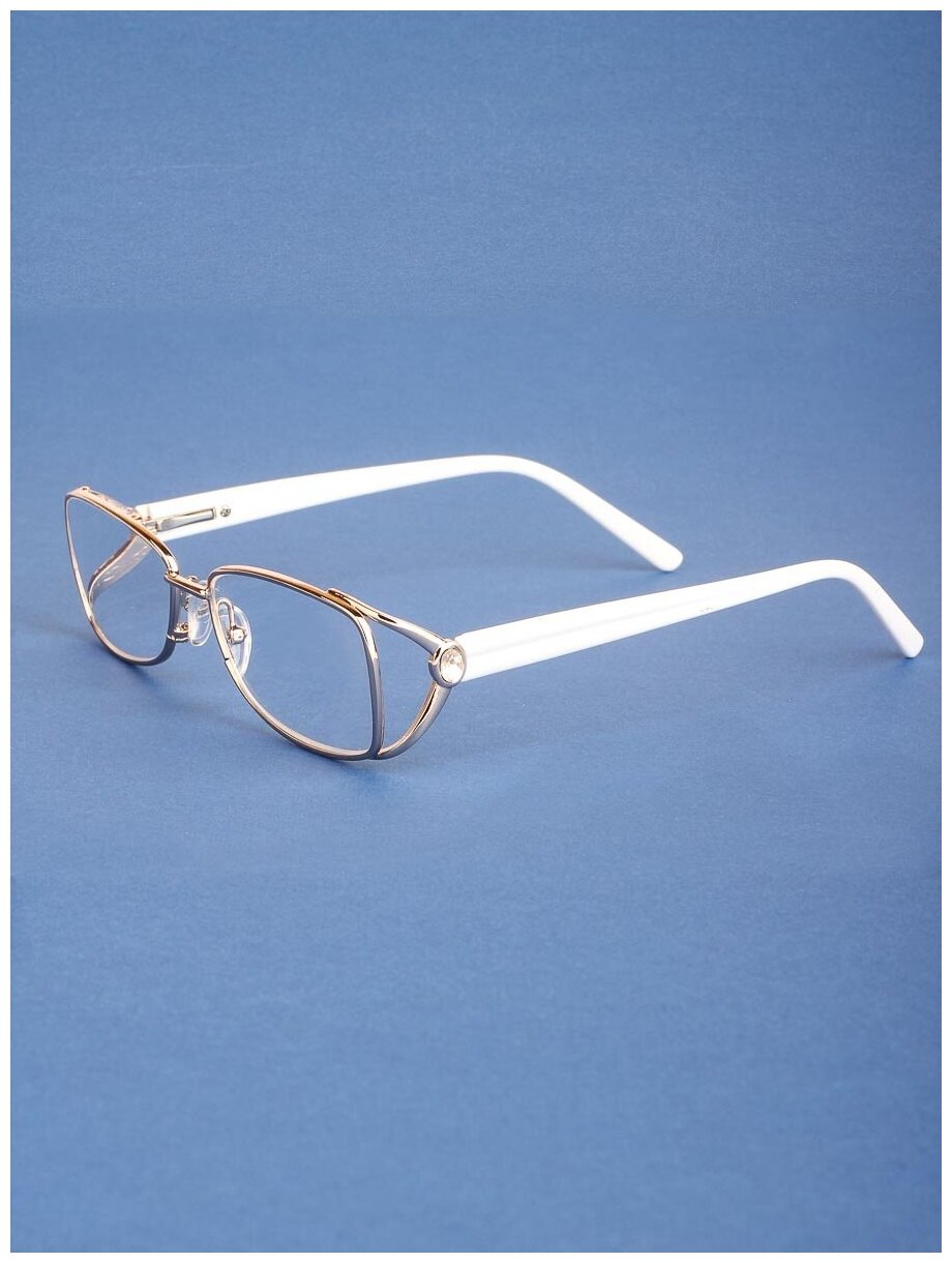 Готовые очки для зрения белые с диоптриями -2.50 футляр