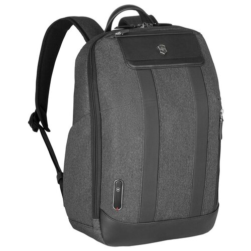 Рюкзак VICTORINOX Architecture Urban2 City Backpack 14, серый, полиэстер / кожа, 30x19x42 см, 17 л, 611955