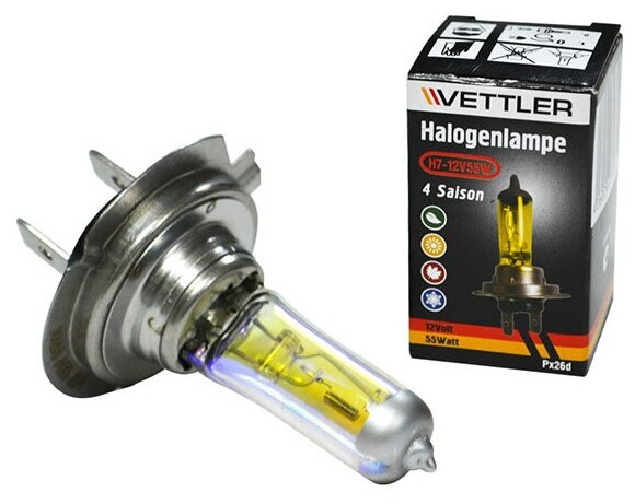 Лампа галогенная Vettler H7 12V/55W всепогодная 4 сезона