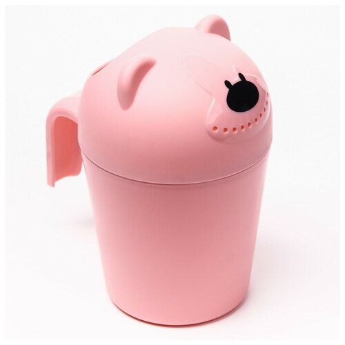 ковш для купания мишка цвет розовый 7761356 Ковш для купания «Мишка», цвет розовый