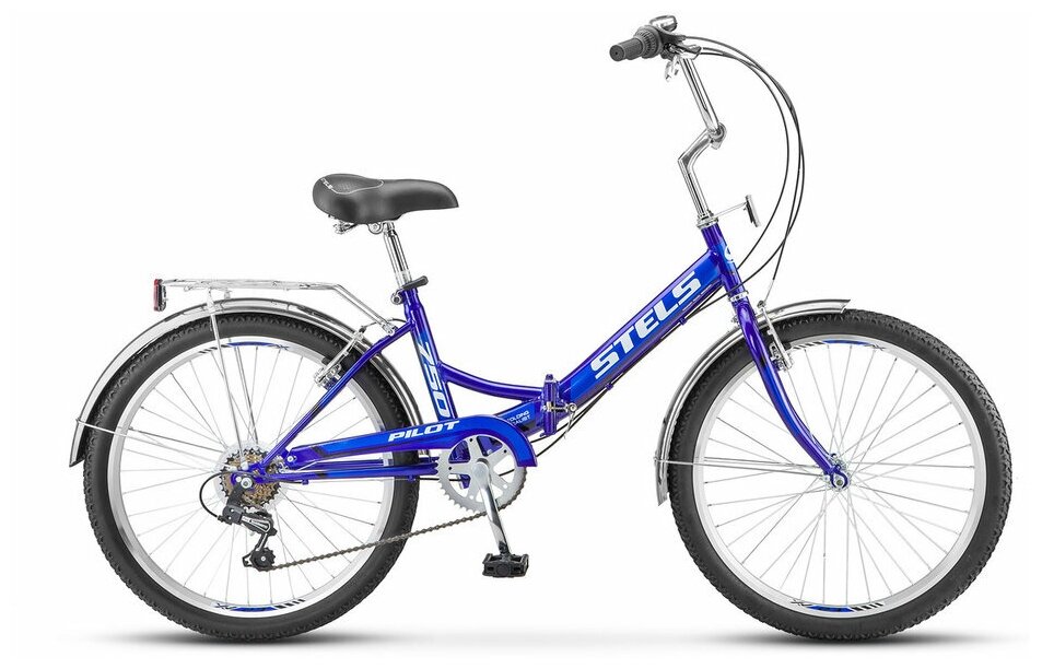 Велосипед складной STELS PILOT-750 24" Z010 рама 14" (синий)