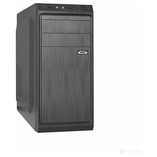 Exegate EX283729RUS Корпус Miditower XP-401 Black ATX 2*USB Audio корпус atx exegate xp 401 ex283730rus miditower xp350 120mm 2 usb audio black