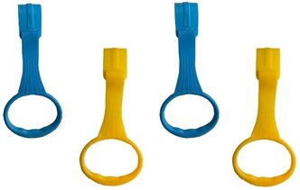 Пластиковые кольца Floopsi для манежа, 4 шт. Ручки для манежа, барьера, детской кроватки. Подвесное кольцо, держатели в манеж.