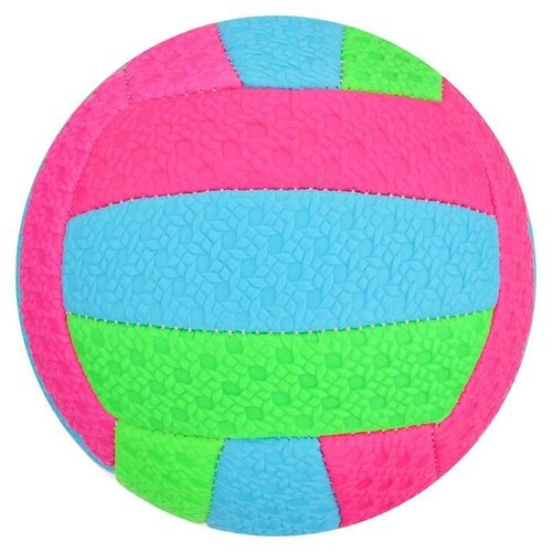 фото Мяч волейбольный детский, пвх, машинная сшивка, 18 панелей, размер 2, цвета микс без бренда