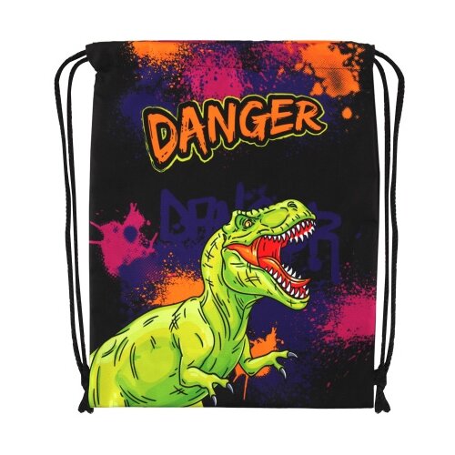 КОКОС Мешок для обуви Danger Dino, 214539, черный