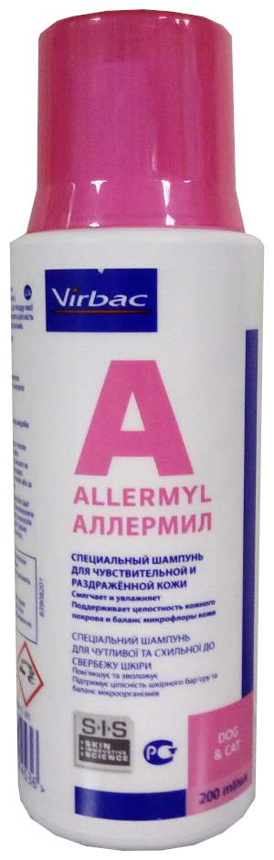 Шампунь Virbac смягчающий Аллермил для собак и кошек , 200 мл