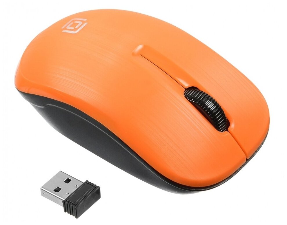 Oklick Мышь Oklick 525MW оранжевый оптическая 1000dpi беспроводная USB 2but