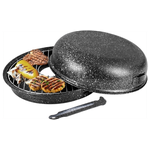 Сковородка гриль, сковородка гриль-газ с мраморным покрытием, диаметр 33см - изображение