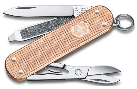 Нож-брелок Victorinox Classic SD Alox Colors Fresh Peach, 58 мм, 5 функций, персиковый