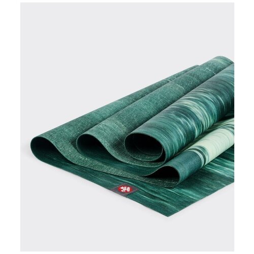 Коврик для йоги Manduka EKO Lite Mat 4мм из каучука, 180*61*0,4 см - Deep Forest Marbled зеленый