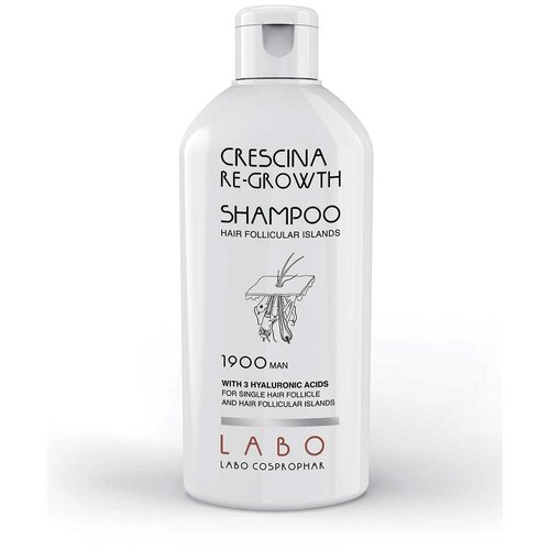 Шампунь для стимуляции роста волос Crescina Follicular Islands 1900 для мужчин
