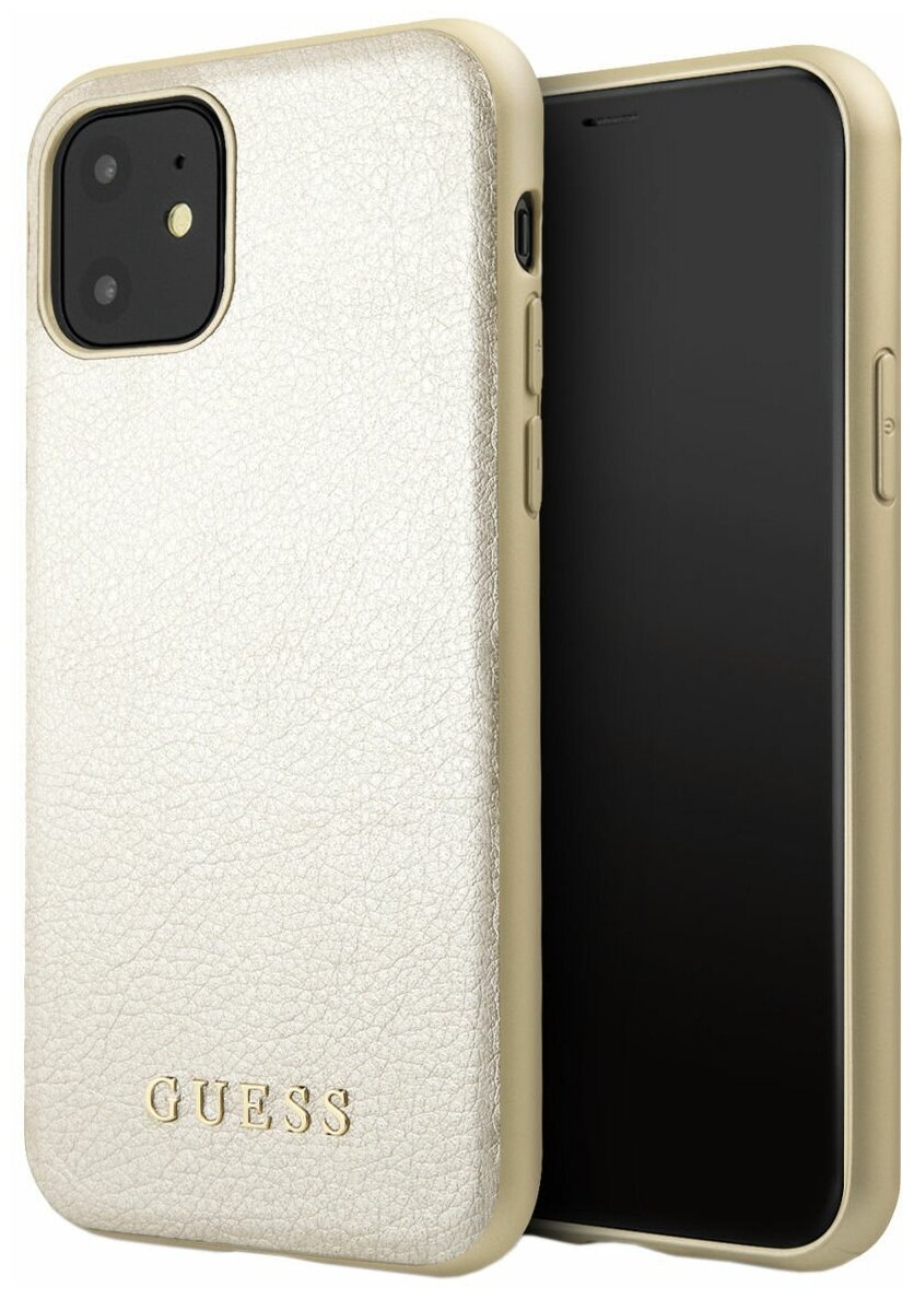 Чехол Guess для IPhone 11 Pro Iridescent Hard PU Gold