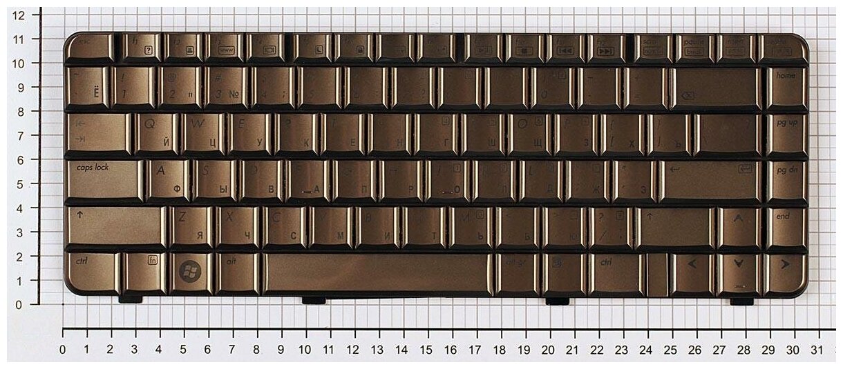 Клавиатура для ноутбука HP Pavilion DV3-2200 кофе