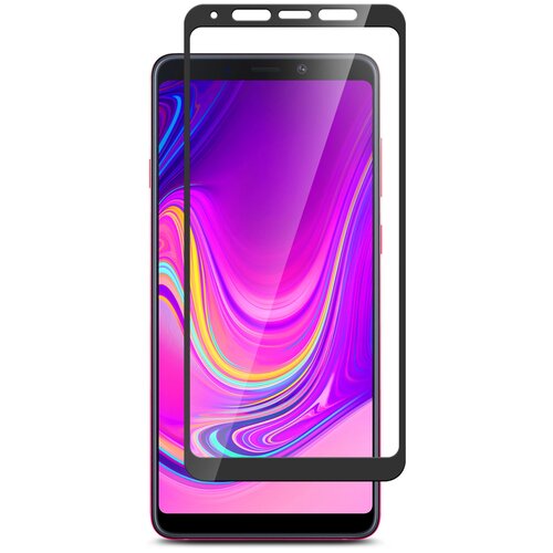 защитное стекло для samsung galaxy a9 2018 года самсунг галакси а9 2018 прозрачное закалённое стекло rosco с олеофобным покрытием противоударное Защитное стекло Full Glue на Samsung Galaxy A9 (2018) (Самсунг Галакси А9) на экран черная рамка полноэкранное Brozo