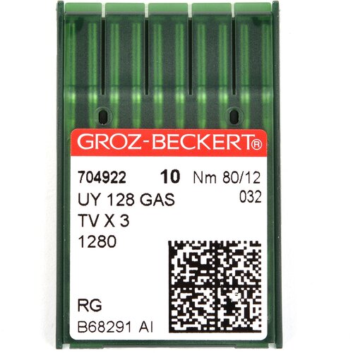 704922 Groz-Beckert Игла для ПШМ UY128GAS R/1280/149X3 №80 уп.10 шт