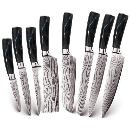 Набор кухонных ножей Spetime 8-Pieces Kitchen Knife Set Blue (BU02KN8)