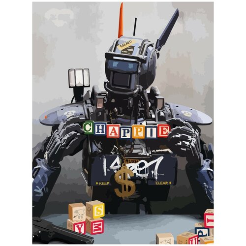 Картина по номерам на холсте Робот по имени Чаппи - 629 30X40 картина по номерам на холсте робот по имени чаппи 625 40x60