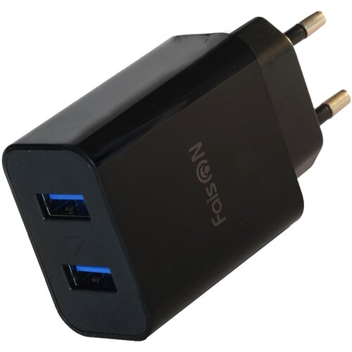 Сетевая зарядка FaisON 2xUSB, HUT-100, Start, 2.4A, чёрный