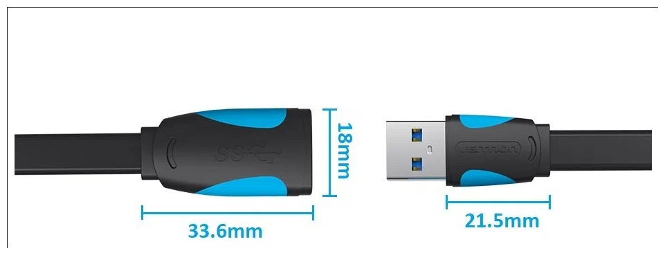Кабель интерфейсный USB 3.0 удлинитель Vention - фото №7
