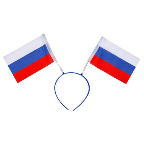 фото Флаг ободок веселая затея россия триколор 23х31 см
