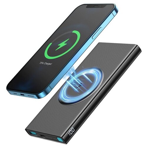 Power bank Внешний аккумулятор зарядка для телефона Joyroom 10000 mAh PD 225WUSB 3A с беспроводной зарядкой черный JR-W010 219900₽