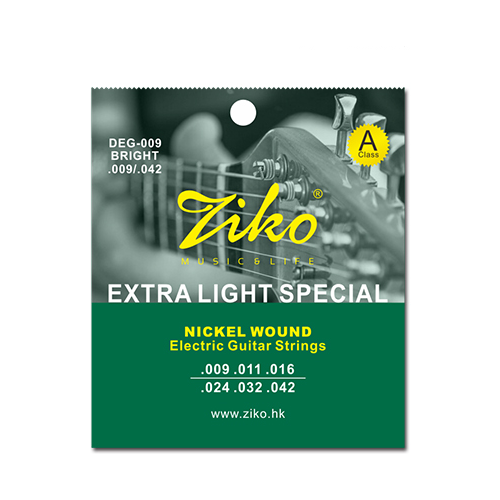 Комплект струн для электро-гитары, ZIKO EXTRA LIGHT SPECIAL, DEG-009, 09-42