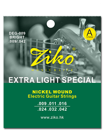 Комплект струн для электро-гитары ZIKO EXTRA LIGHT SPECIAL DEG-009 09-42