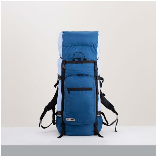 фото Рюкзак туристический, 80 л, отдел на шнурке, наружный карман, 2 боковых кармана, цвет синий/голубой taif