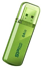 Флеш-память Silicon Power Helios 101 64GB USB 2.0, зеленый, алюминий