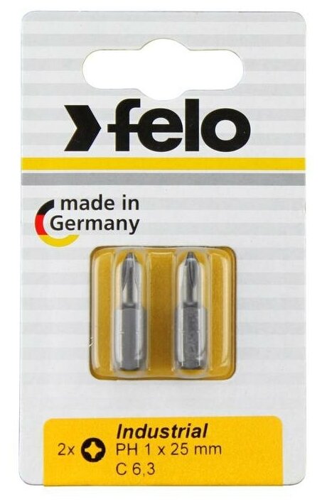 Биты Felo 2202036 PH2x25 мм, 2 шт. - фото №1