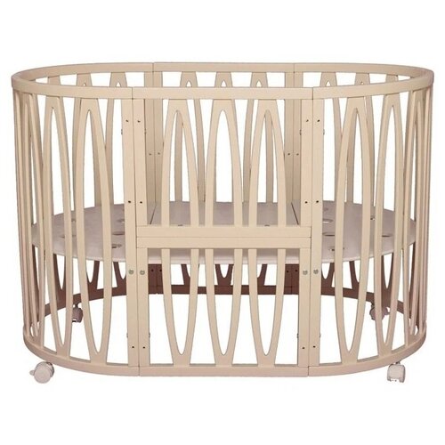 Кроватка 7в1 4Kids Овал-3 с маятником