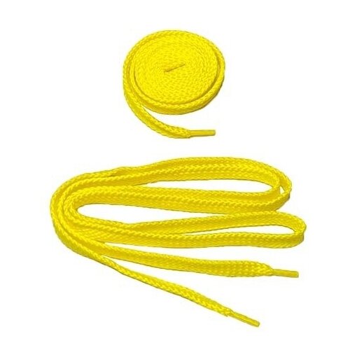 Шнурки для обуви плоские 100см, желтые 1 пара (2шт)