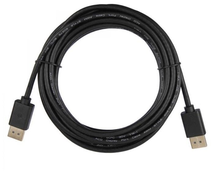 Кабель ACD-DDPM2-50B [ACD-DDPM2-50B] DisplayPort 1.2, Golden Plated, 20m/20m, Черный, 5м, (742385)