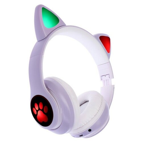Наушники беспроводные Кошки W-32 микрофон BT 50 AUX microSD MP3 фиолетовые 7348415 178500₽