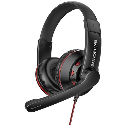 Наушники Borofone BO102 игровые полноразмерные микрофон 35 мм 12 м красные 130000₽