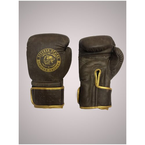 Боксерские Перчатки из натуральной кожи REVANSH PRO RETRO GOLD 14 унций