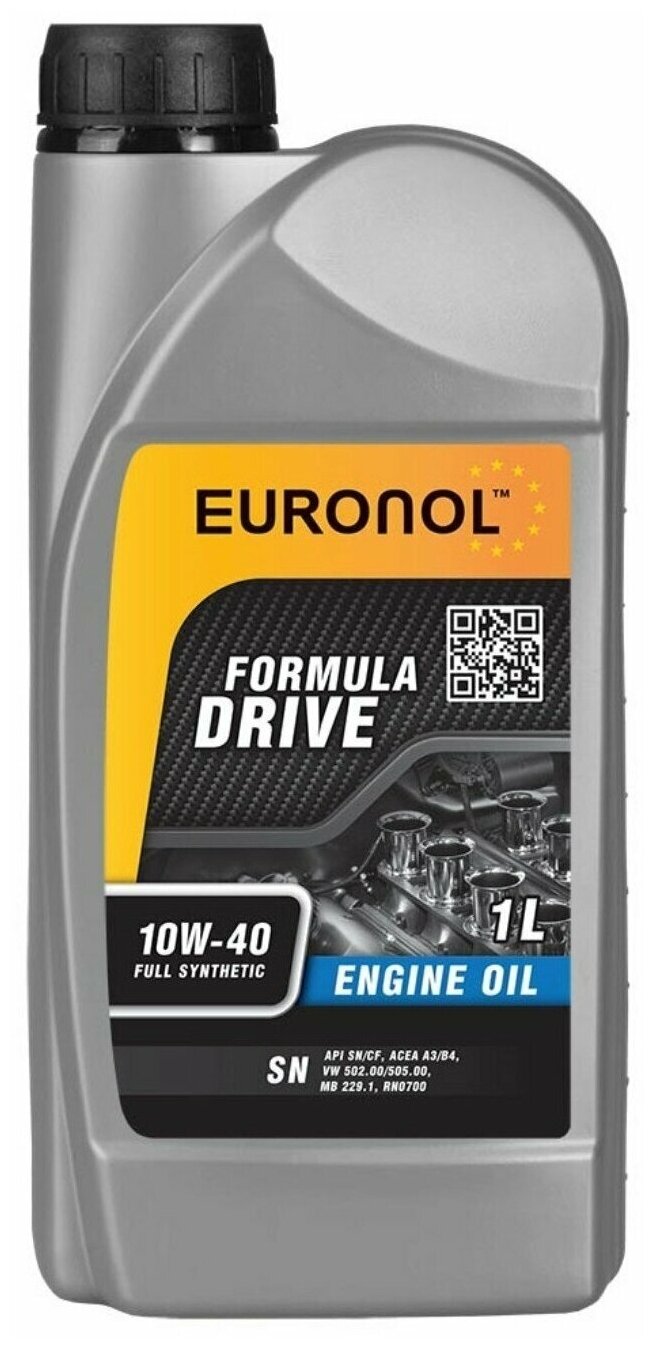 масло EURONOL DRIVE FORMULA 10w40 (SN/CF,A3/B4) 1л син.