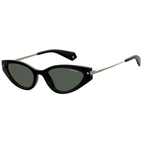фото Солнцезащитные очки polaroid, кошачий глаз, для женщин, черный