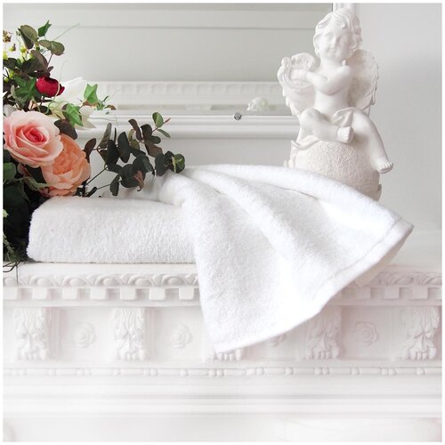 фото Полотенце лиана белое бамбук 70%/хлопок 30%, 70х140, белый tana