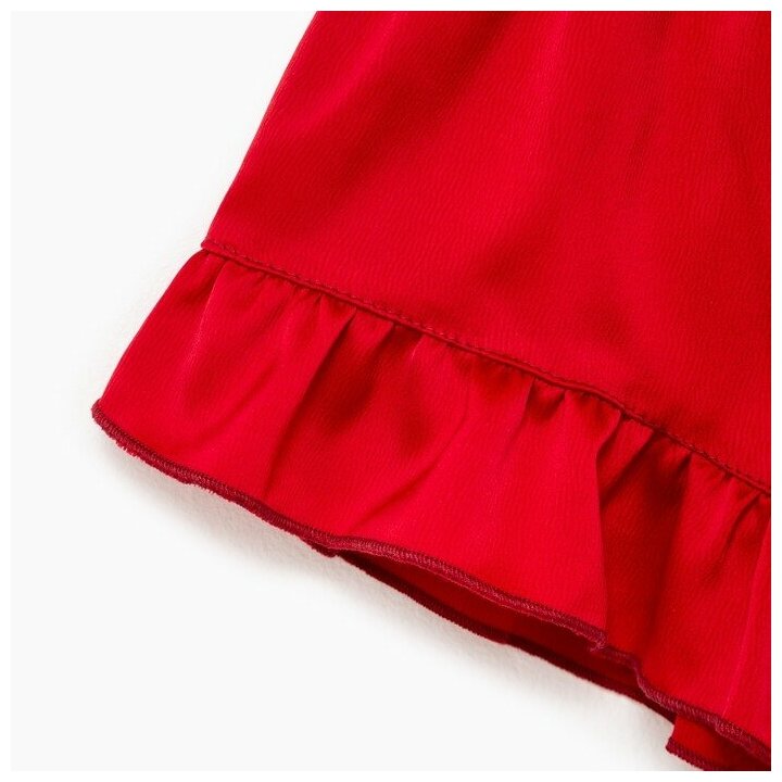 Пижама женская (майка, шорты) MINAKU: Light touch цвет бордовый, р-р 44 - фотография № 6